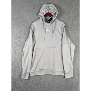 NEW Adidas Team‎ Issue Fleece Pullover Hoodie Sweatshirt Mens Large Gray